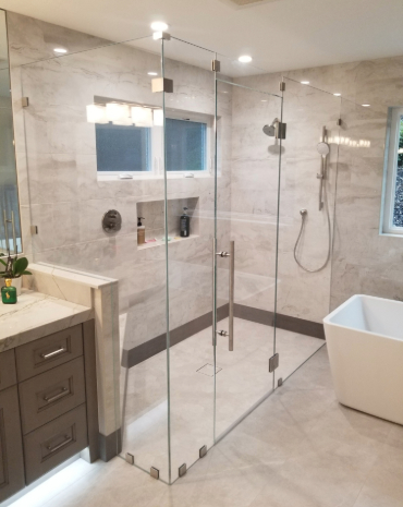 TopLine Shower Doors and Mirrors Inc  Projects                                                                               GLASS HEADER SUPPORT UNIT